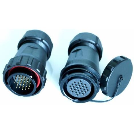 Connecteur circulaire RS PRO, Standard 26 contacts, Montage sur câble, raccordement A souder ( Prix pour 1 paire )