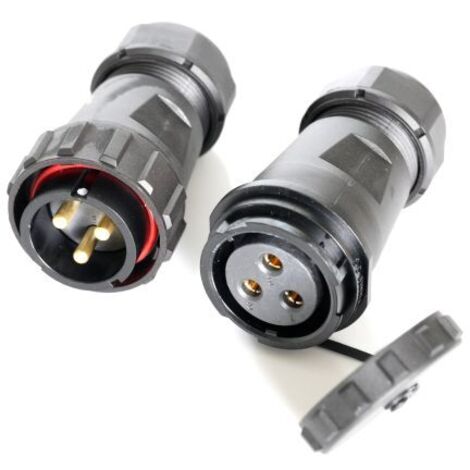 Connecteur circulaire RS PRO, Standard 3 contacts, Montage sur câble, raccordement A visser ( Prix pour 1 paire )
