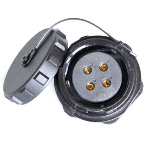 Connecteur circulaire RS PRO, Standard 4 contacts, Montage panneau, raccordement A visser ( Prix pour 1 )