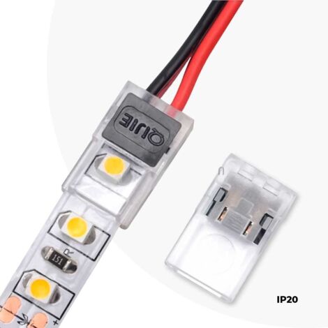 Connecteur clip 2 broches ruban à câble PCB 8mm