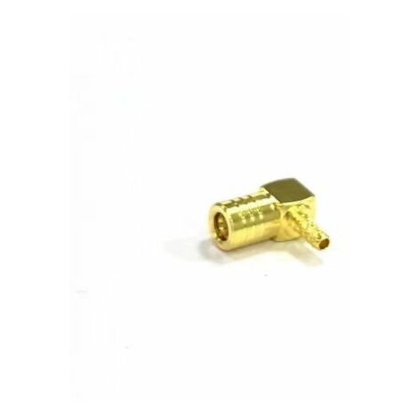 Connecteur coaxial RS PRO Femelle à angle droit, raccordement A sertir 50O Montage sur câble ( Prix pour 1 )