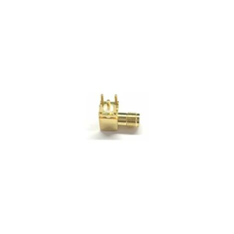 Connecteur coaxial RS PRO Femelle à angle droit, raccordement A souder 50O Montage sur CI ( Prix pour 1 )