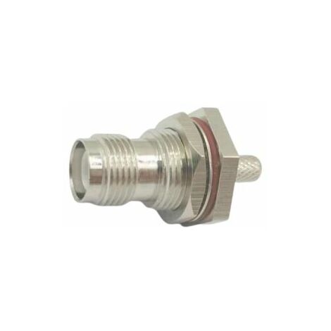 Connecteur coaxial RS PRO Femelle Droit, raccordement A sertir 50O Traversée de cloison ( Prix pour 1 )