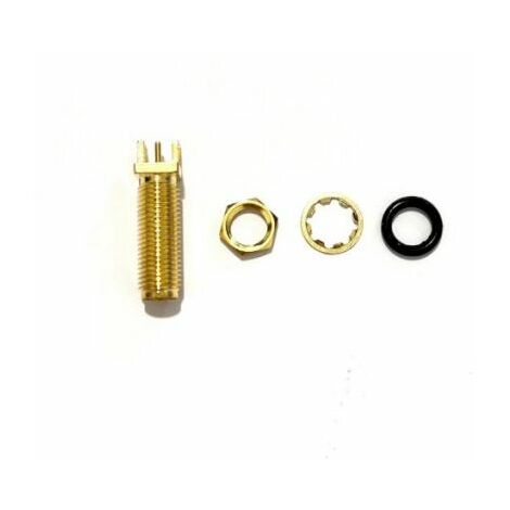 Connecteur coaxial RS PRO Femelle Droit, raccordement A souder 50O Montage panneau ( Prix pour 1 )