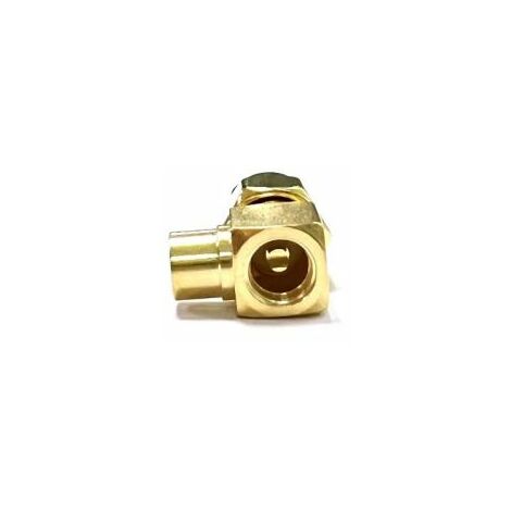 Connecteur coaxial RS PRO Mâle à angle droit, raccordement A souder 50O Montage sur câble ( Prix pour 1 )