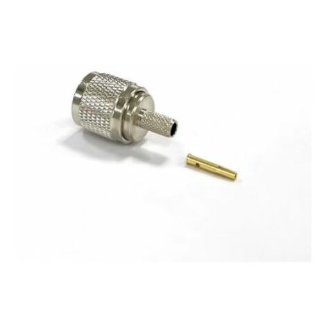 Connecteur coaxial RS PRO Mâle Droit, raccordement A sertir 50O Montage sur câble ( Prix pour 1 )
