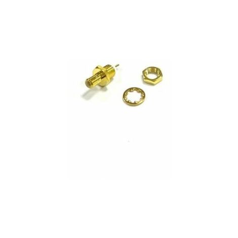Connecteur coaxial RS PRO Mâle Droit, raccordement Soudage 50O Montage panneau ( Prix pour 1 )