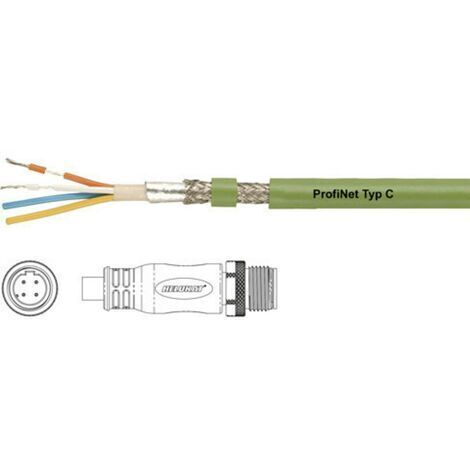 Connecteur confectionné pour capteurs/actionneurs Helukabel PROFInet C PUR CMX M12 D 806481 M12 mâle, droit 0.50 m Nomb