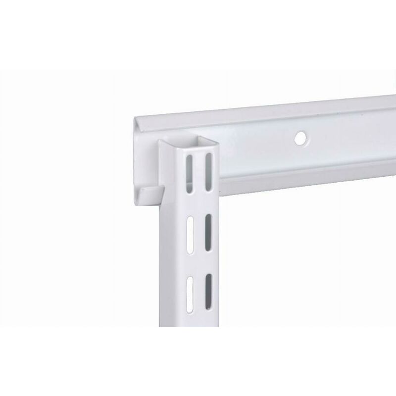 Mermier - Rail crémaillère double blanc neige bourg lg 122 cm - P-RCS122B