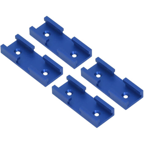 Connecteur croisé de menuiserie en alliage d'aluminium, pièces d'intersection de voie en T pour charpentier bleu 4 pièces