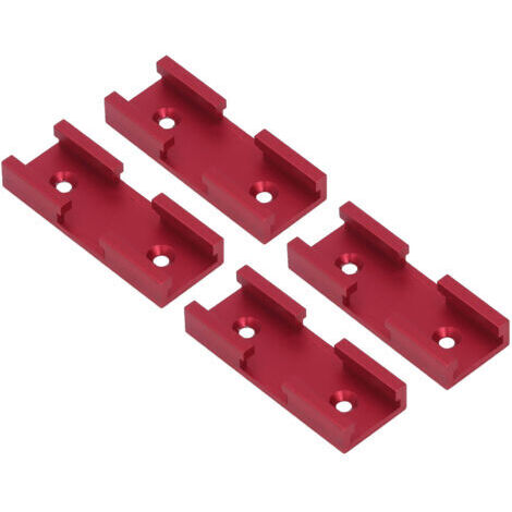 Connecteur croisé de menuiserie en alliage d'aluminium, pièces d'intersection de voie en T pour charpentier rouge 4 pièces