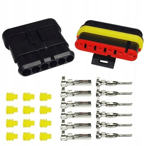 Connecteur cubique étanche et hermétique pour voiture, 6 broches