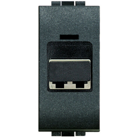 Connecteur d'accouplement pour fibre optique Livinglight Anthracite 1 module (L4268LC)