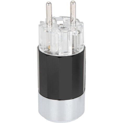 Connecteur d'alimentation audio HiFi en cuivre pur rhodié, fiche mâle 100-250 V E109R