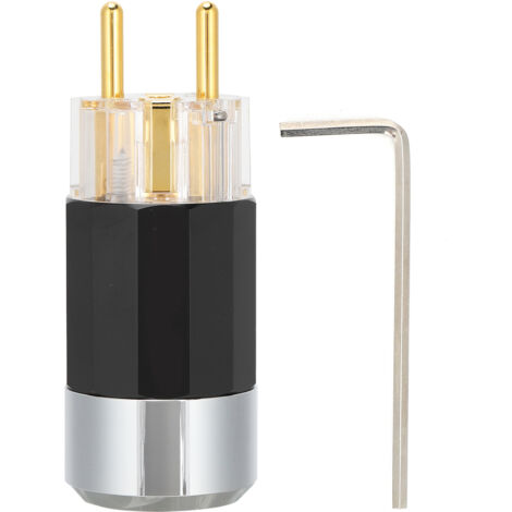Connecteur d'alimentation audio HIFI plaqué or 24K cuivre pur, prise mâle 100‑250V E109G