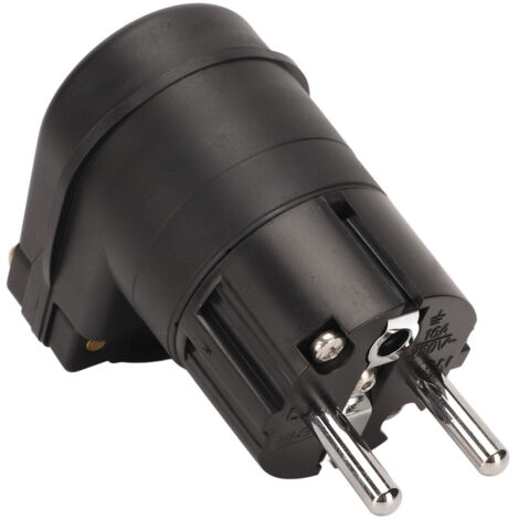 Connecteur d'alimentation audiophile mâle à angle droit, plaqué rhodium, pour câble secteur HiFi sur mesure, fiche Europe 100‑250V