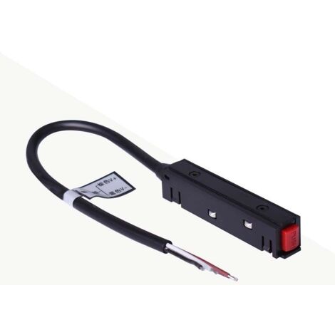 Connecteur d'alimentation avec câble pour rail magnétique - 48V - Noir