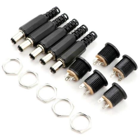 Connecteur d'alimentation DC 5.5x2.1mm 12V pour caméra de sécurité et éclairage