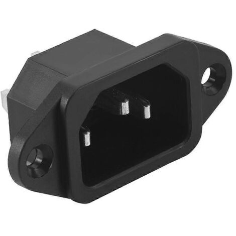 Connecteur d'alimentation pour panneau PCB IEC 320 C14 mâle à 3 broches