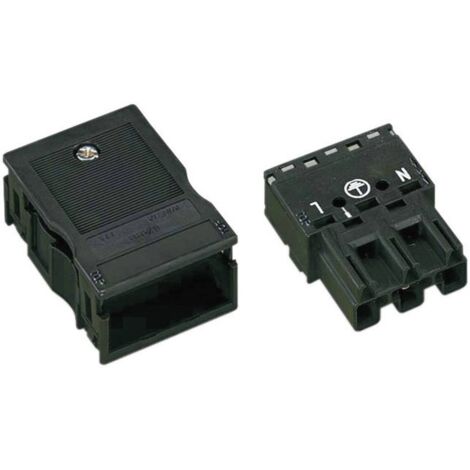 Connecteur d'alimentation série (connecteur réseau) WINSTA MIDI WAGO 770-113/K010-165 mâle, droit Nombre total de pôles: 2 + PE 25 A noir 1 pc(s) D10727