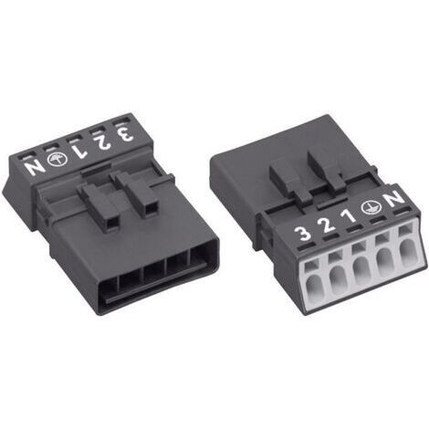 Connecteur d'alimentation série (connecteur réseau) WINSTA MINI WAGO 890-215 mâle, droit Nombre total de pôles: 4 + PE 16 A noir 1 pc(s) D25288