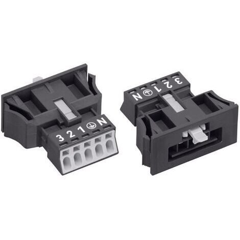 Connecteur d'alimentation série (connecteur réseau) WINSTA MINI WAGO 890-715 mâle, droit Nombre total de pôles: 4 + PE 16 A noir 1 pc(s) D25194
