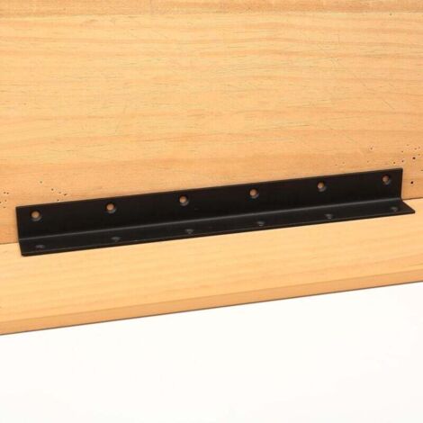 Connecteur d'Angle en L, Lot de , Équerre d'Angle Perforée 90 Degrés, Renfort Robuste pour Bois, pour Renforcements, Réparations, Tables, Armoires, Meubles - 275x27x27mm (275x25x25mm)