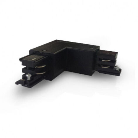 Connecteur d'Angle en L pour Rail type XTS Miidex Lighting®  noir - droite-interieur