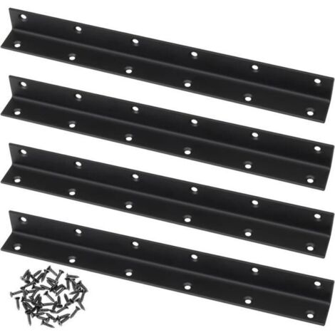 Connecteur d'Angle en L,Équerre d'Angle Perforée 90 Degrés, Renfort Robuste pour Bois, pour Réparations, Tables, Armoires, Meubles