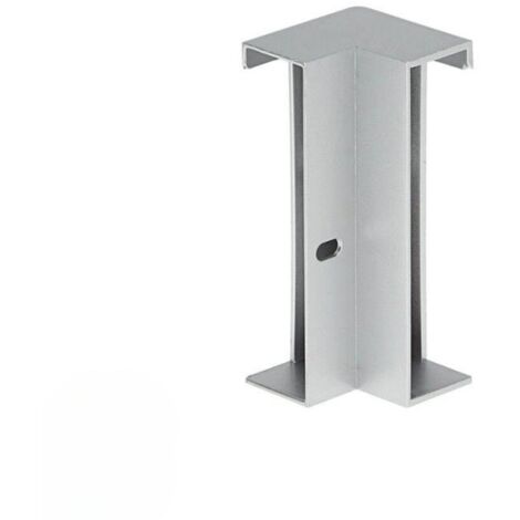 Connecteur d'Angle pour Profilé Aluminium Plinthe Couleur Argent