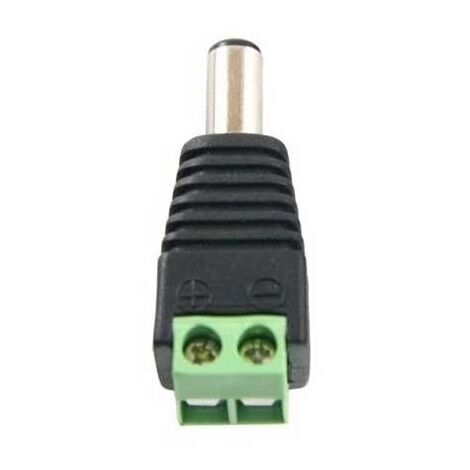 Connecteur DC mâle 9-15V – Fiche d'alimentation pour caméra – Installation rapide sans dominos – Dimensions 38x13mm – Jod1