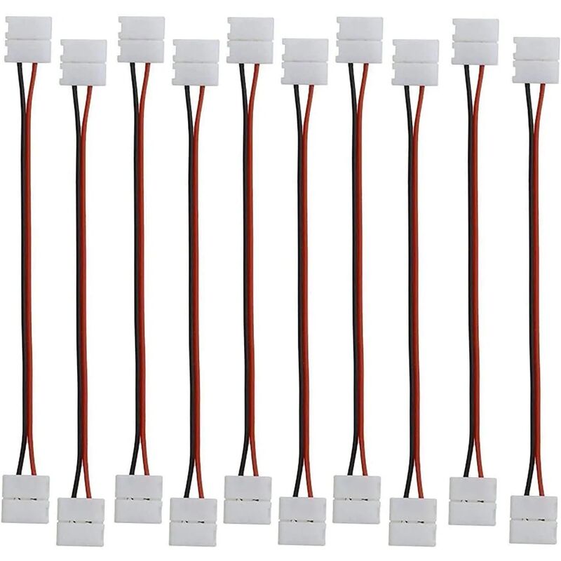 Memkey - Connecteur de Bande led à 2 Broches Câble d'extension Flexible 2 pin Flex led Strip Ruban led Connecteur d'angle pour Bande led Monochrome