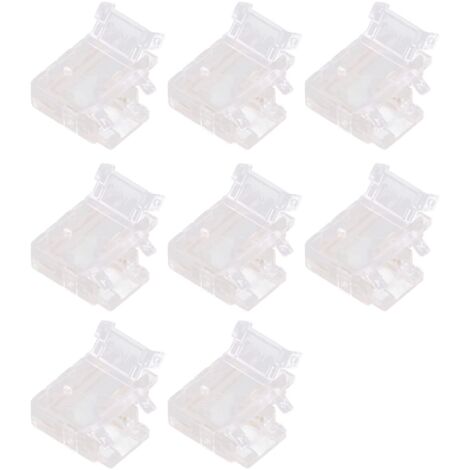 Connecteur de Bande Lumineuse, Adaptateur de Bande Lumineuse en Forme de L Stable sans Soudure 2 Broches pour Bande Lumineuse LED 10 Mm