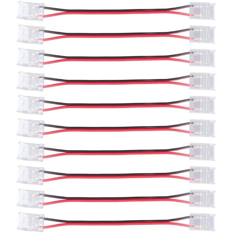 Connecteur de Bande Lumineuse COB, Bande à Double extrémité pour Dénuder le Fil d'extension 10