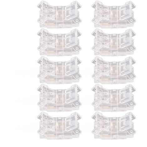 Connecteur de Bande Lumineuse LED, 8 Mm sans Soudure COB Facile à Installer pour Câbler le Connecteur 2 Broches pour la Cuisine, le Bureau