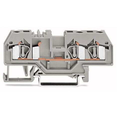 Connecteur de barre omnibus à 3 fils 4 mm² gris 281-681