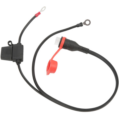 Connecteur de Batterie Imperméable avec Fusible, Fils à Œillets 1/4in / M6 pour Optimate 2 3, Compatible Style TM