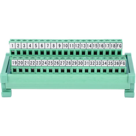 Connecteur de Bloc à Bornes 36 Pôles 35mm pour Rail DIN, Module PLC et Alimentation Électrique