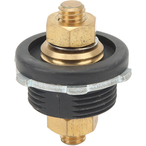 Connecteur de borne de batterie 3/8in à travers le goujon 250A poste de chargeur de batterie pour voiture RV bateau Yacht noir (négatif)