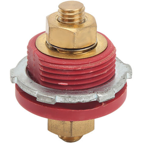 Connecteur de borne de batterie 3/8in à travers le goujon 250A poste de chargeur de batterie pour voiture RV bateau Yacht rouge (positif)