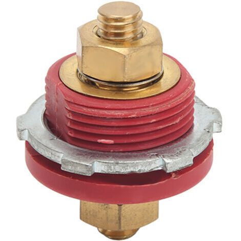 Connecteur de borne de batterie 3/8in à travers le goujon 250A poste de chargeur de batterie pour voiture RV bateau Yacht rouge (positif)
