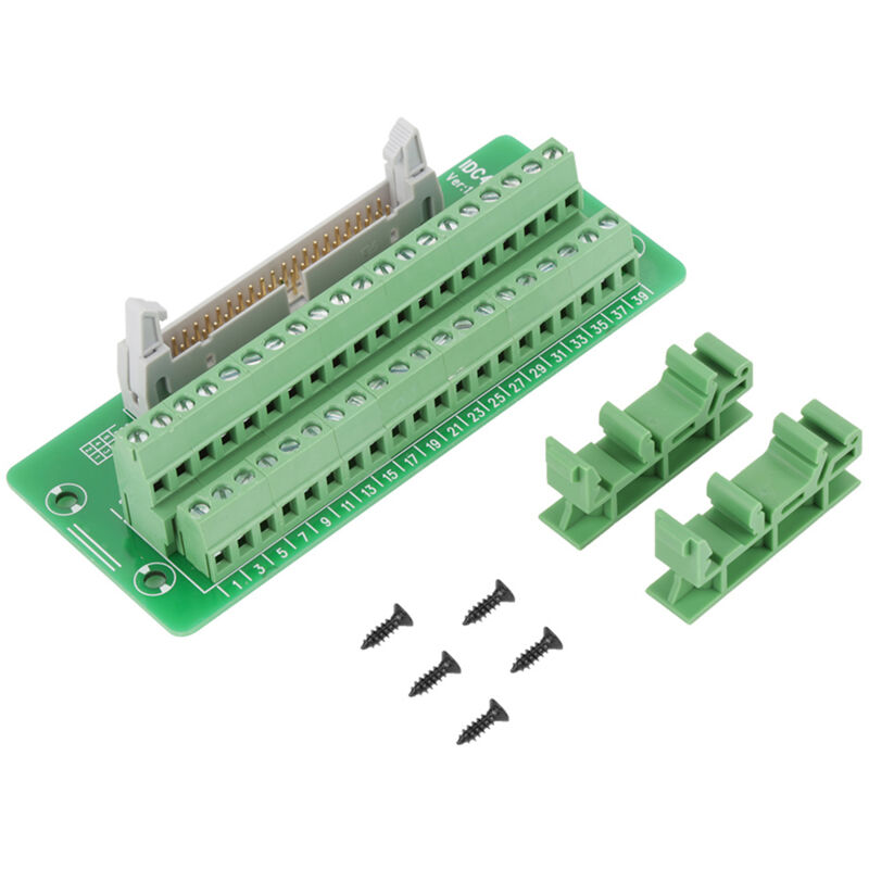 Rapanda - Connecteur de bornier de carte de dérivation d'en-tête mâle 40 broches IDC40P Interface plc avec support