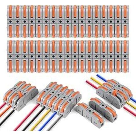 Connecteur de câble, 34 pièces Bornes de connexion, Borne SPL-1 avec levier de commande, Borne pour conducteur 4mm², Blocs de jonction électriques,OUYLAF,Les versions peuvent être librement combinées