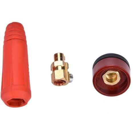 Connecteur de câble à Montage Rapide, démontez Rapidement Le connecteur de câble DKJ en cuivre résistant à la Corrosion pour la Machine de soudage électrique(DKJ10-25 Rouge)