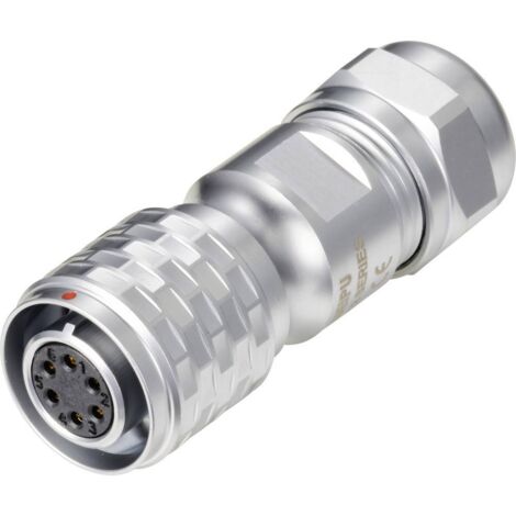 Connecteur de câble circulaire femelle, droit Ø 12 6 pôles 125 V/AC 5 A IP67 Push-Pull Weipu SF1210/S6 II D93094