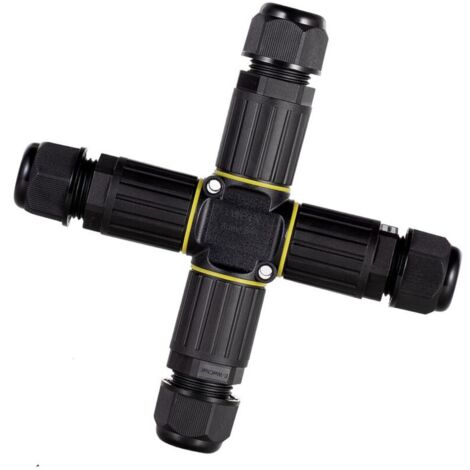 Connecteur de câble étanche à 4 voies, pour câbles de diamètre 9-12 mm, boîte de jonction extérieure.