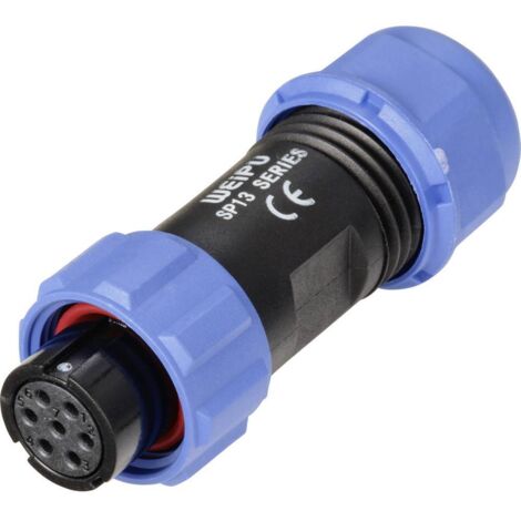 connecteur de cable femelle, droit 7 pôles 5 A 125 V/AC IP68 Weipu SP1310 / S 7 II D23145