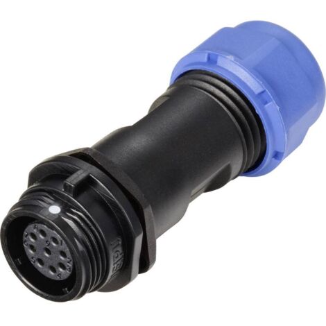 Connecteur de câble femelle, droit In Line 9 pôles 3 A 125 V/AC IP68 Weipu SP1311 / S 9 II D28748