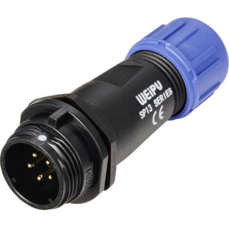 Connecteur de câble mâle, droit In Line 5 pôles 5 A 180 V/AC IP68 Weipu SP1311 / P 5 I D23497