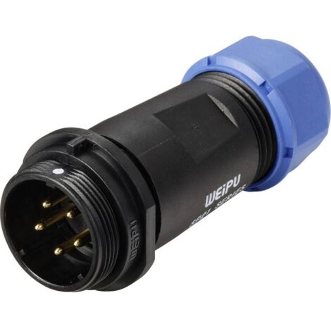 Connecteur de câble mâle, droit In Line 5C pôles 15 A 500 V/AC IP68 Weipu SP2111 / P 5C II